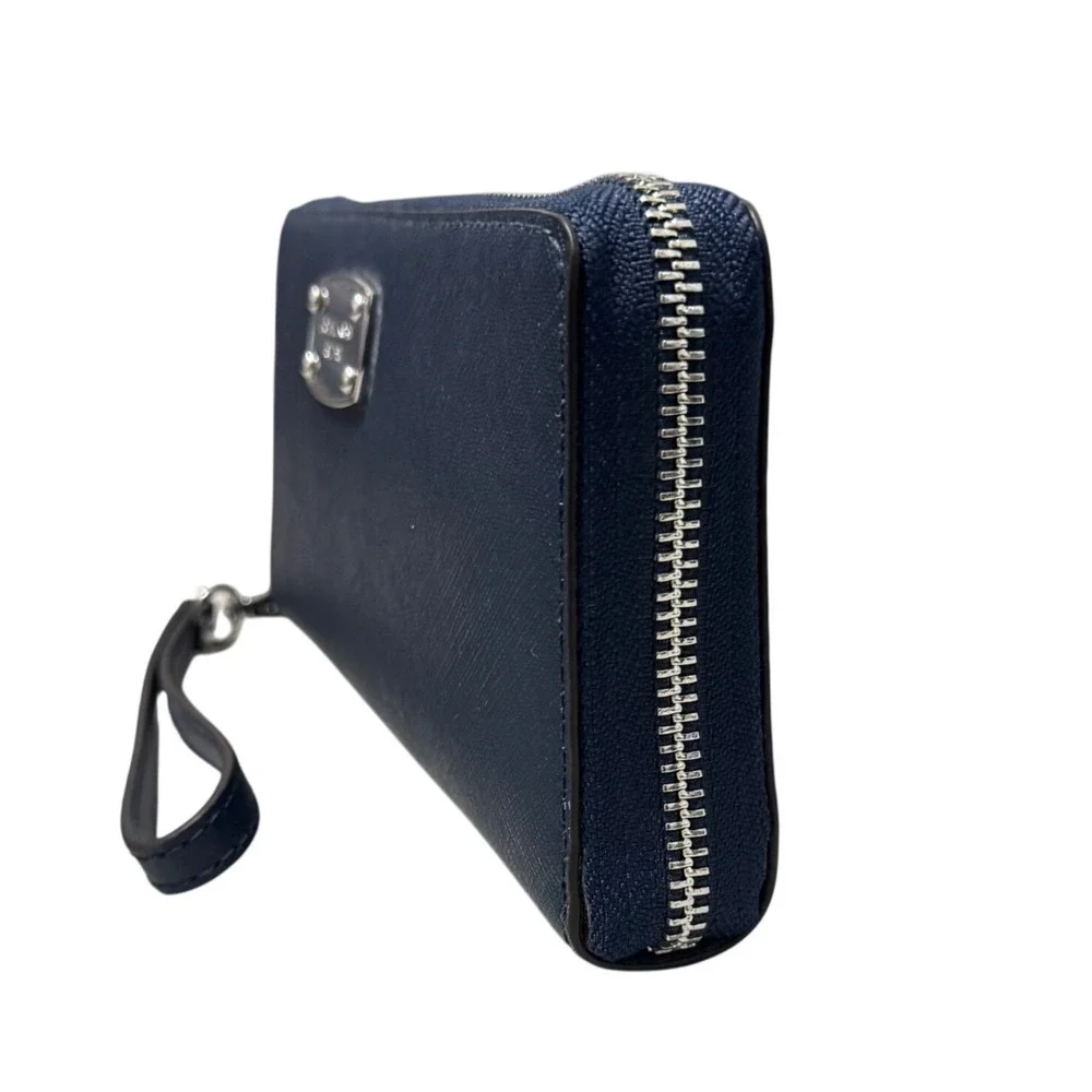 Michael Kors‎ Jet Set Travel Wallet Womens OS Navy Blue  Floral Wristlet